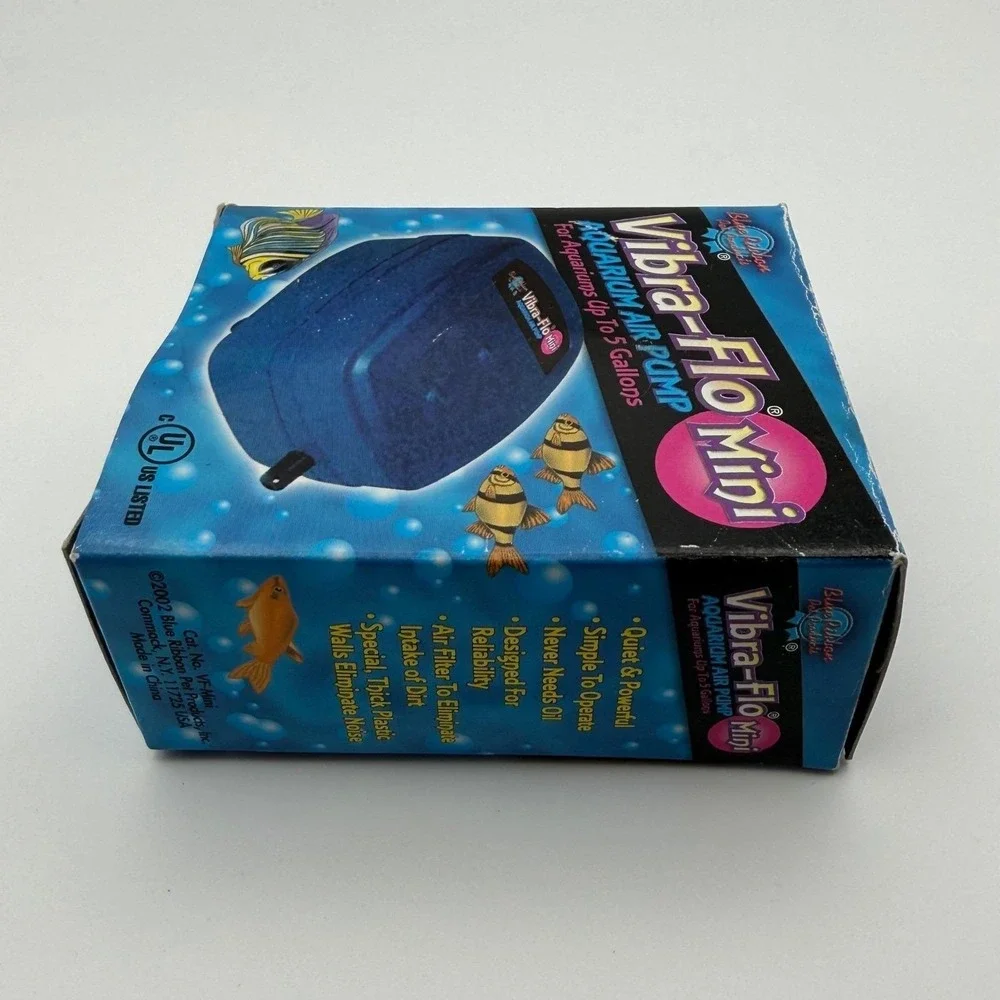 Blue Ribbon Vibra-Flo Mini Aquarium Air Pump‎ For Aquariums Up To 5 Gallons